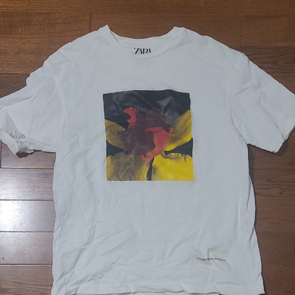 Zara White Graphic Men's Shirt